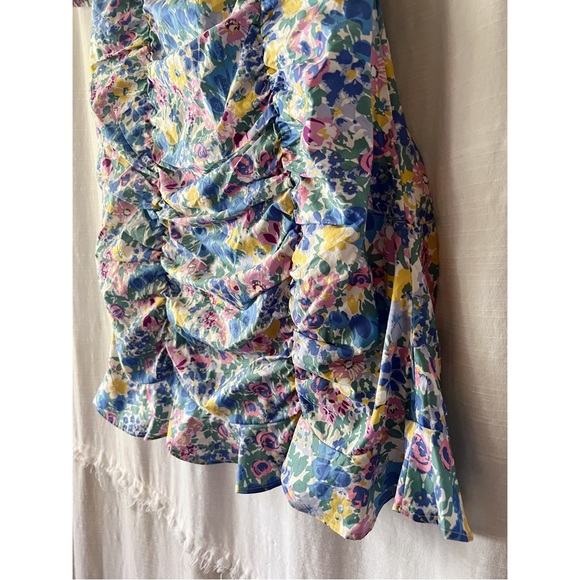 Ledin | Floral Ruched Mini Dress - Picture 3 of 10